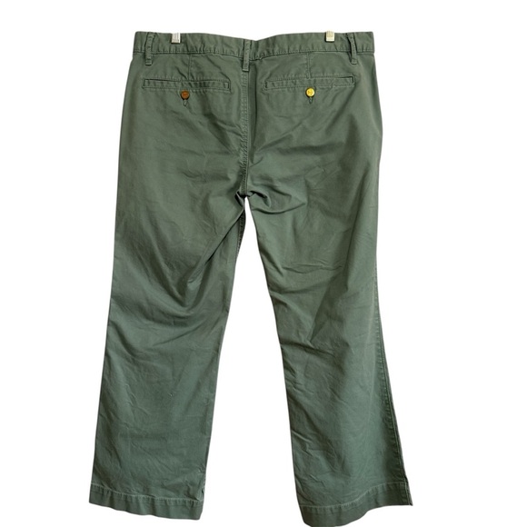 Tori Burch Women’s Size 31 Cotton Chino Logo Buttons Straight Leg Pants - Picture 2 of 9